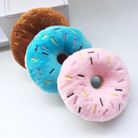 Donut plush squeaky toy
