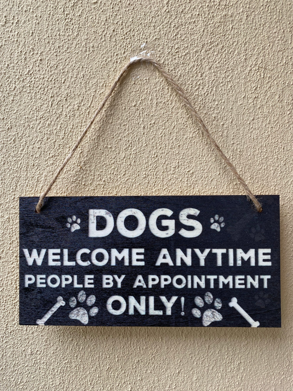 Dogs welcome people by appointment only