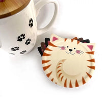 Ceramic Cat Coasters
